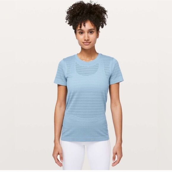 lululemons Tops - Lululemon Sky Blue Short Sleeve Women's Top